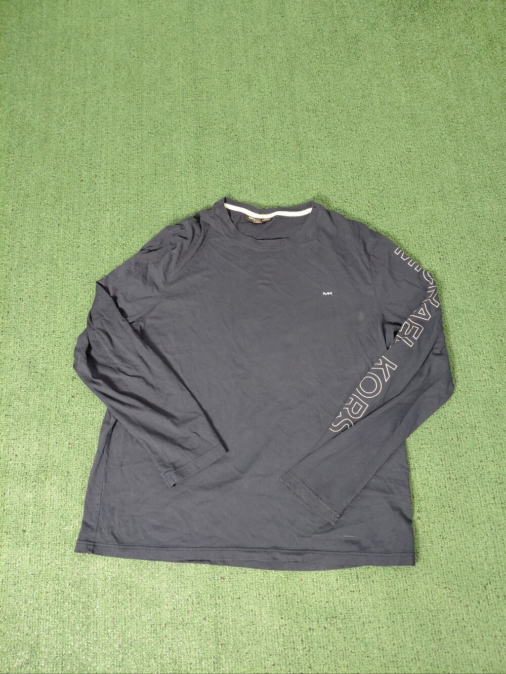 Vintage 2006 Michael Kors Logo Sleeve Hit Long Sleeve Y2K Shirt Sz XL
